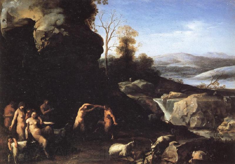 POELENBURGH, Cornelis van The Dance of the Satyrs Spain oil painting art